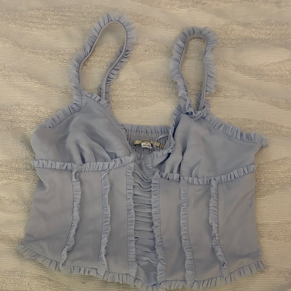 Kimchi Blue Soft Blue Ruffled Corset